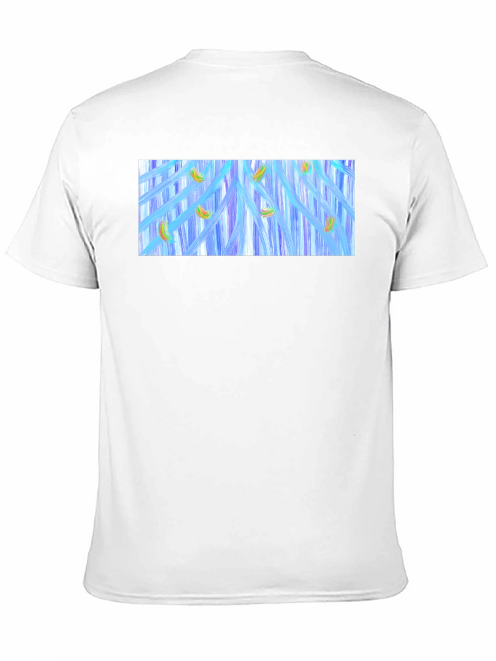 Abstract Banana Waterfall Graphic Tee - Black