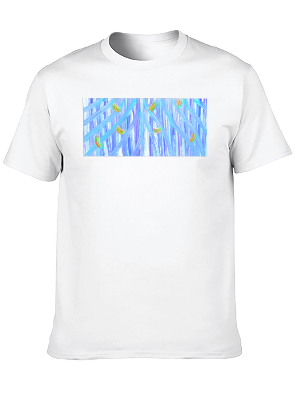 Abstract Banana Waterfall Graphic Tee - Black