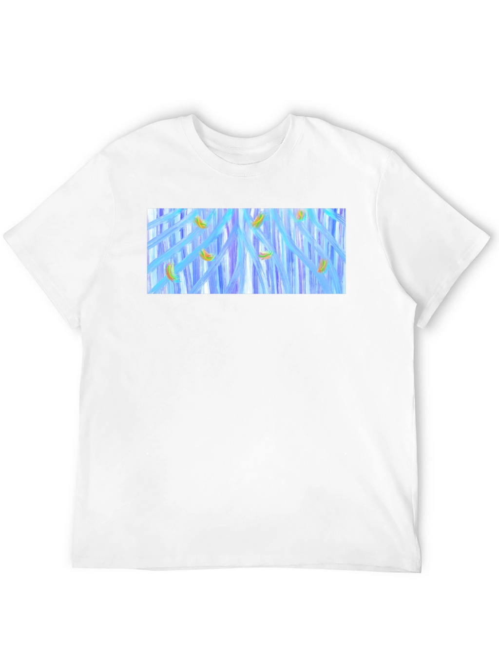 Abstract Banana Waterfall Graphic Tee - Black