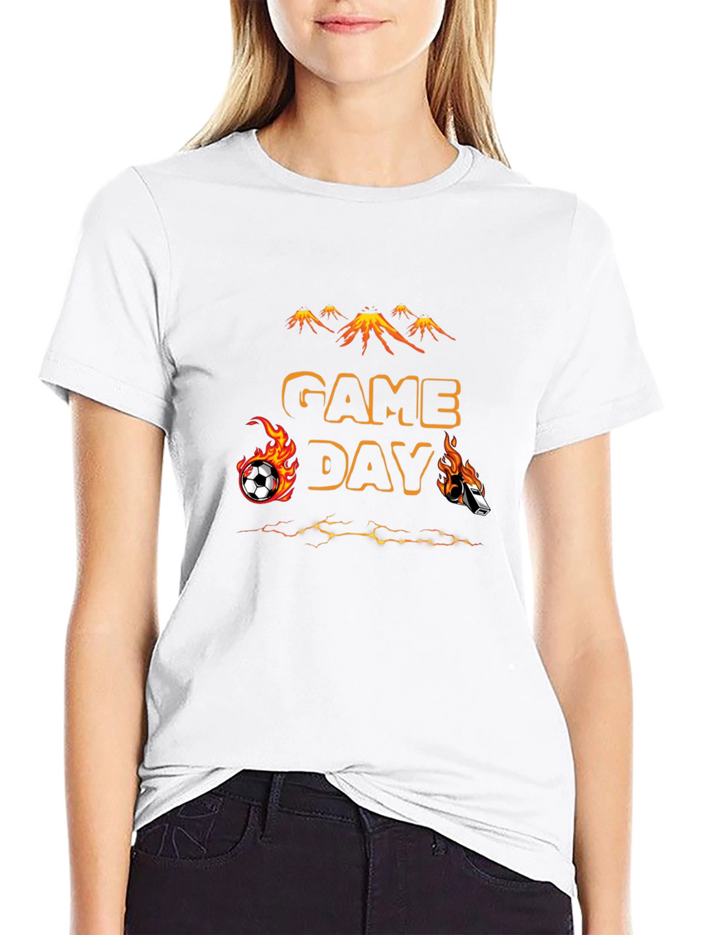 Game Day Soccer T-Shirt - Flaming Sports Design