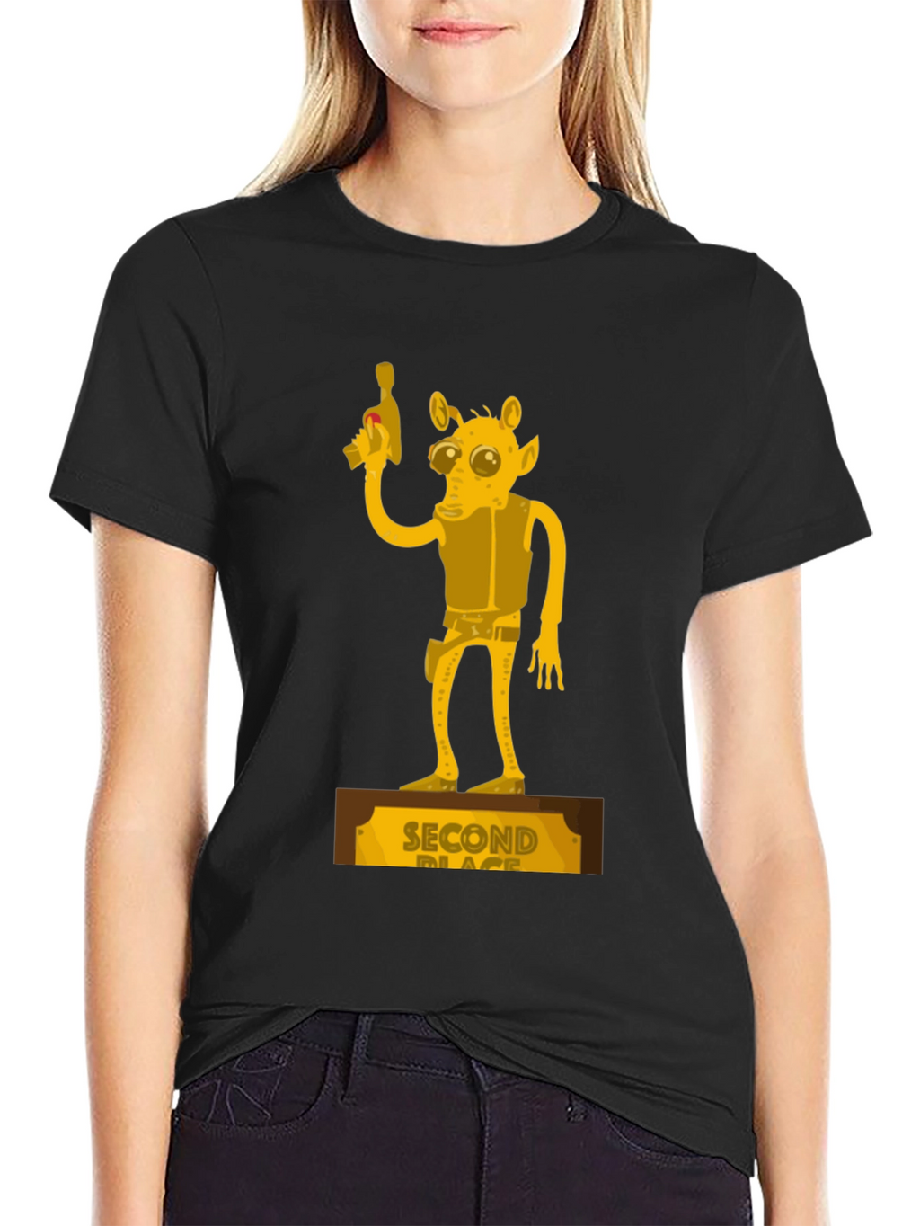 Second Place Alien Black Graphic Tee