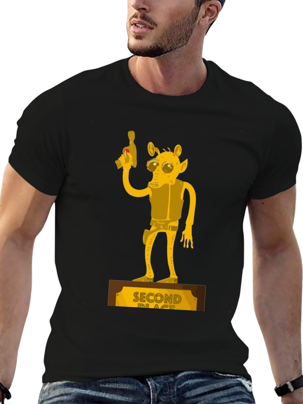 Second Place Alien Black Graphic Tee