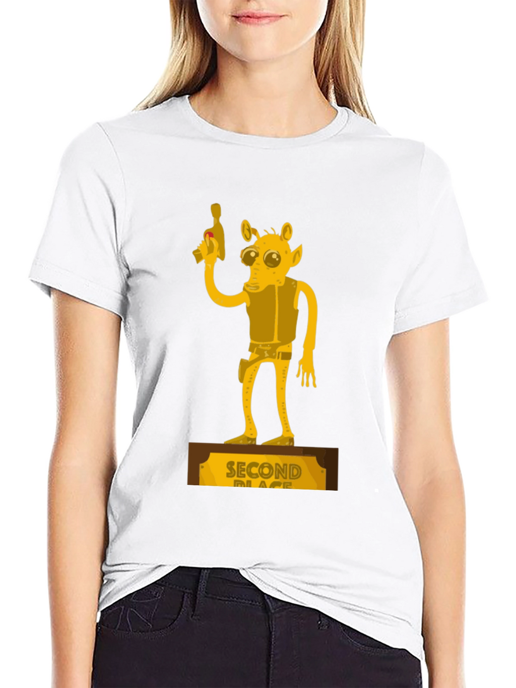 Second Place Alien Black Graphic Tee