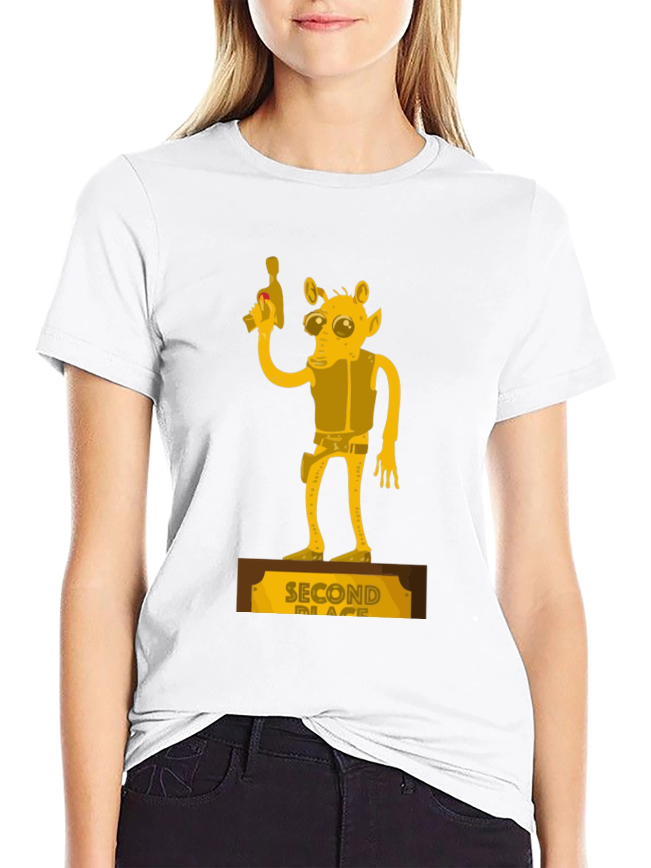 Second Place Alien Black Graphic Tee
