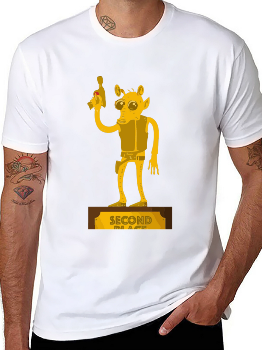 Second Place Alien Black Graphic Tee