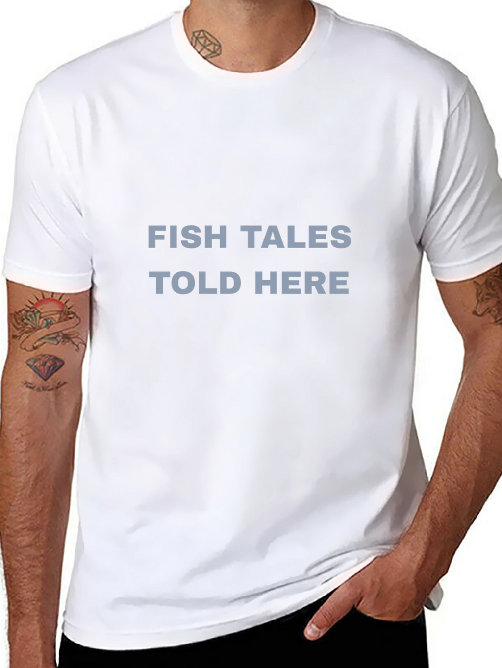 Fish Tales Told Here Graphic T-Shirt