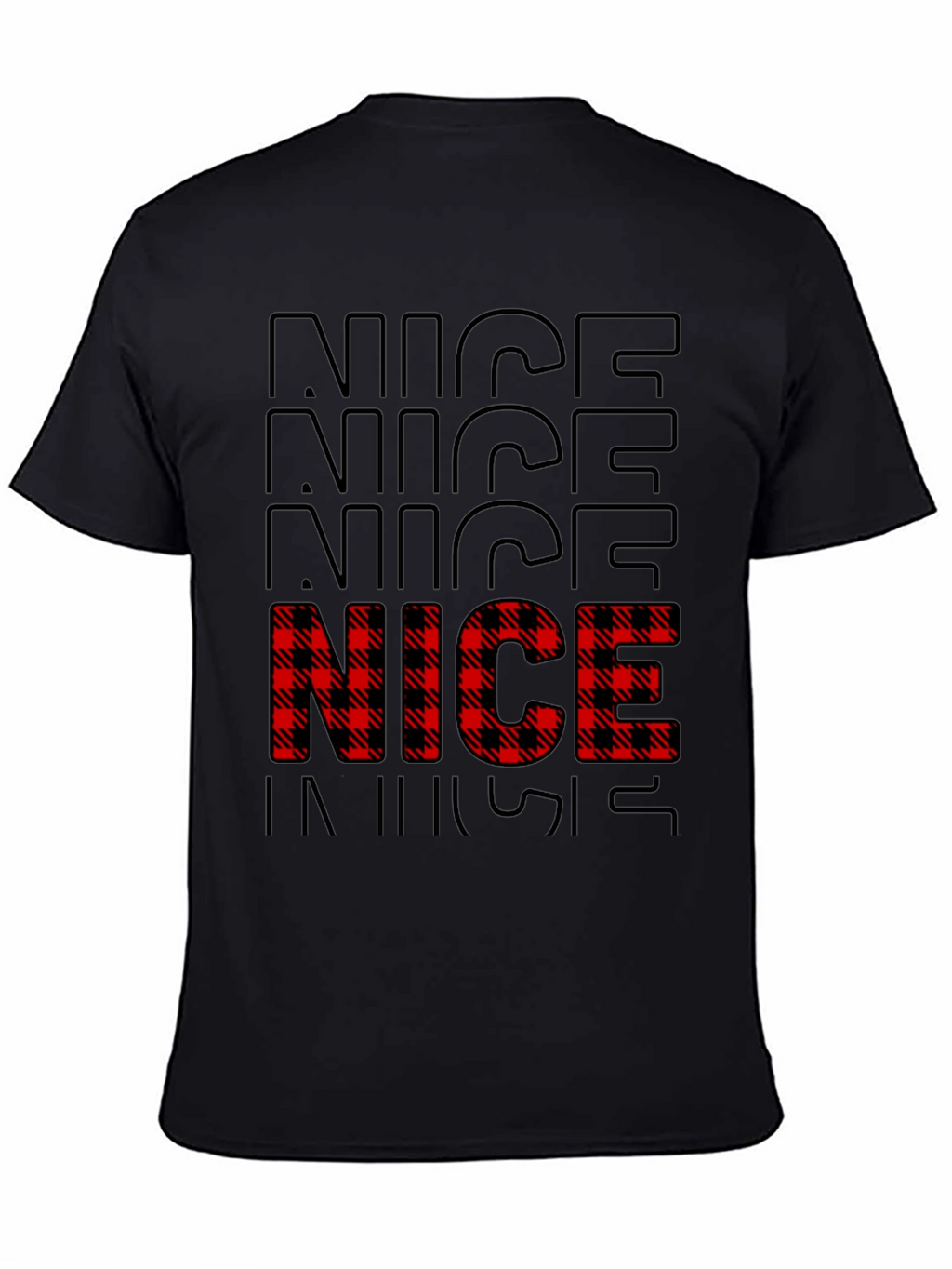 Festive Nice Plaid Christmas T-Shirt