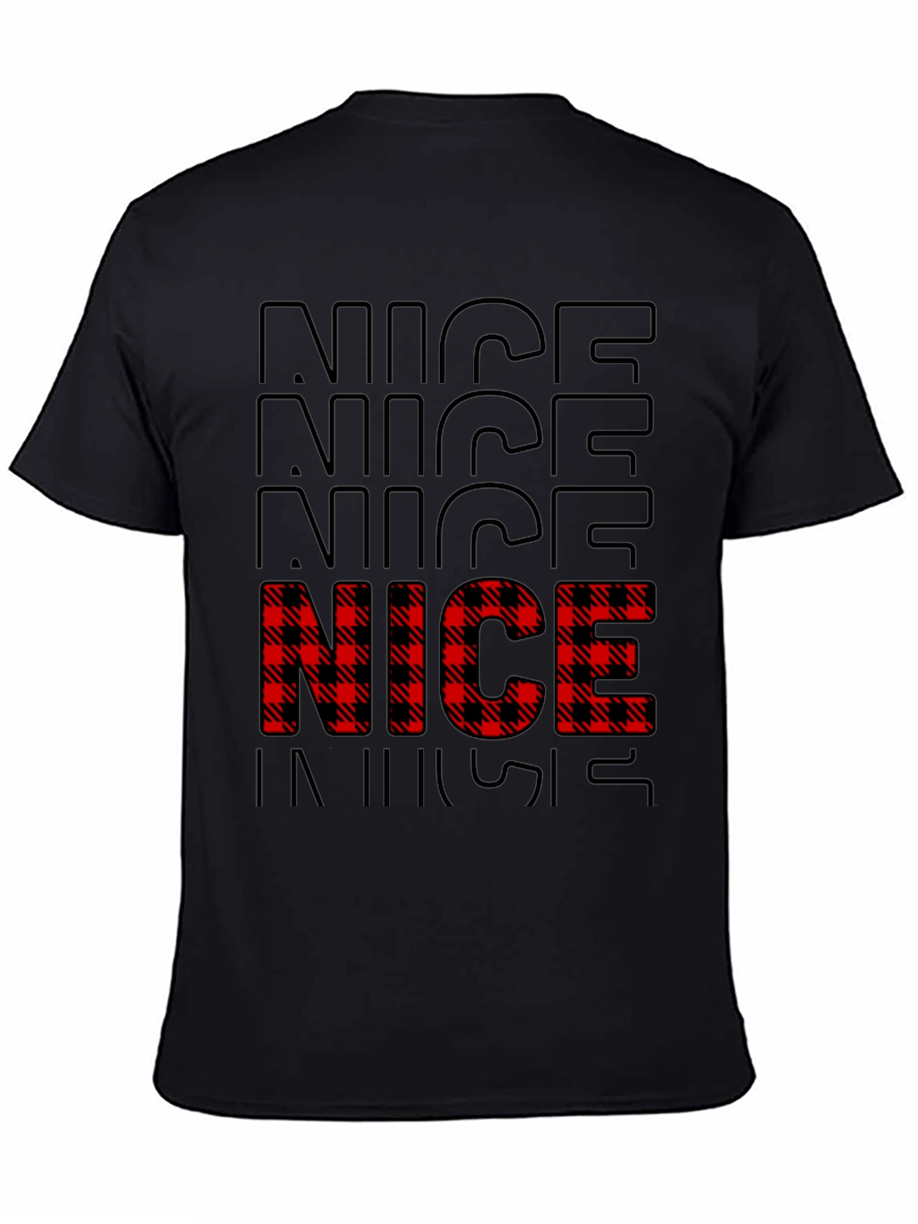 Festive Nice Plaid Christmas T-Shirt
