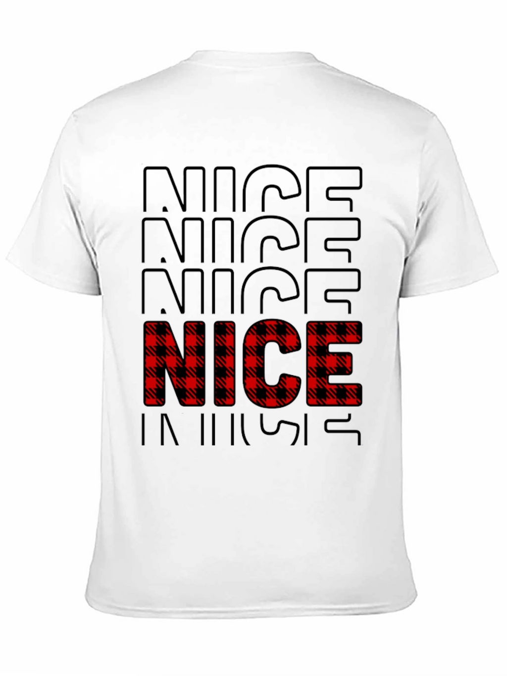 Festive Nice Plaid Christmas T-Shirt