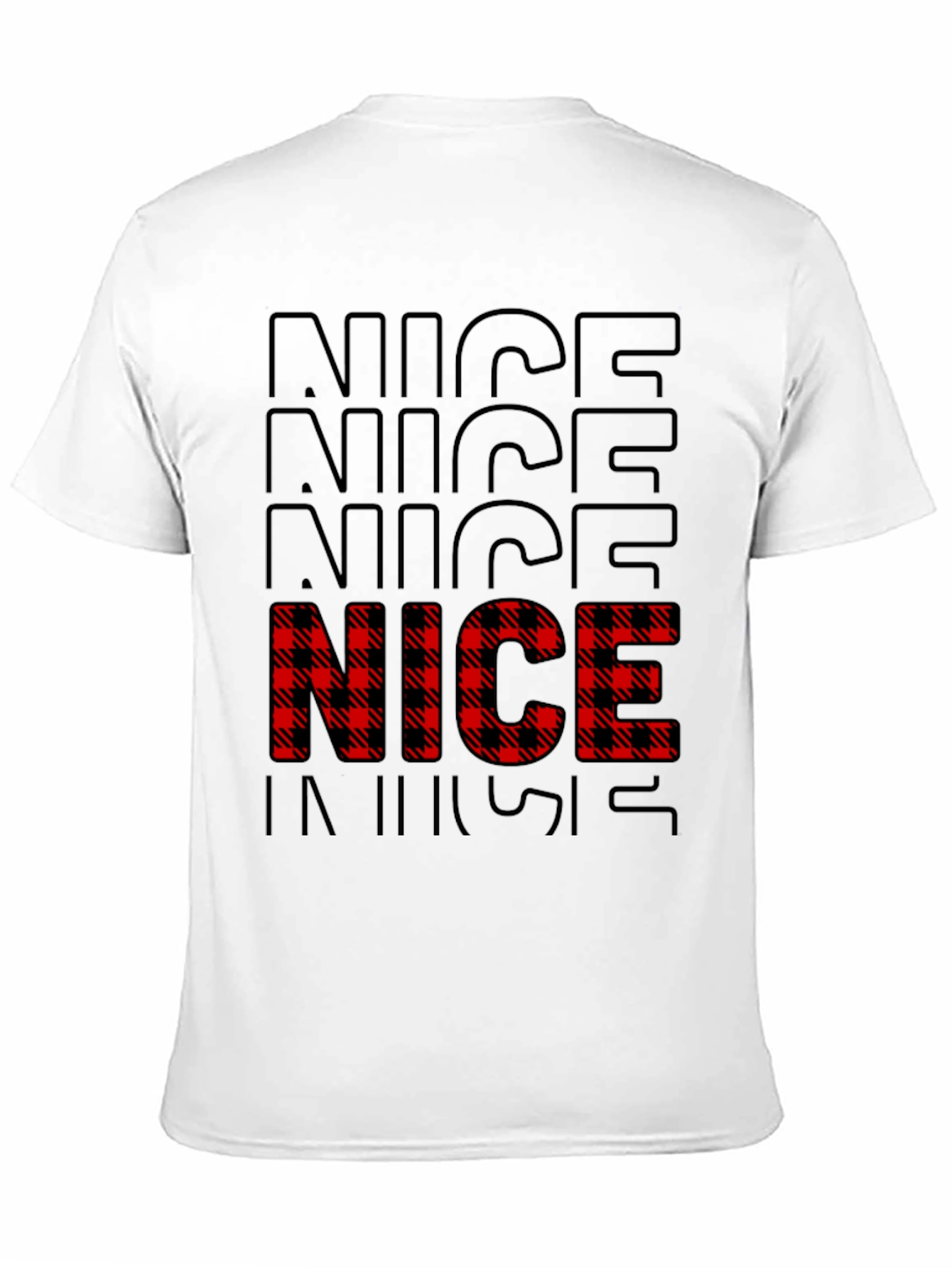 Festive Nice Plaid Christmas T-Shirt