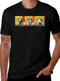 Jazz Nights Trumpet Player Graphic Black T-Shirt