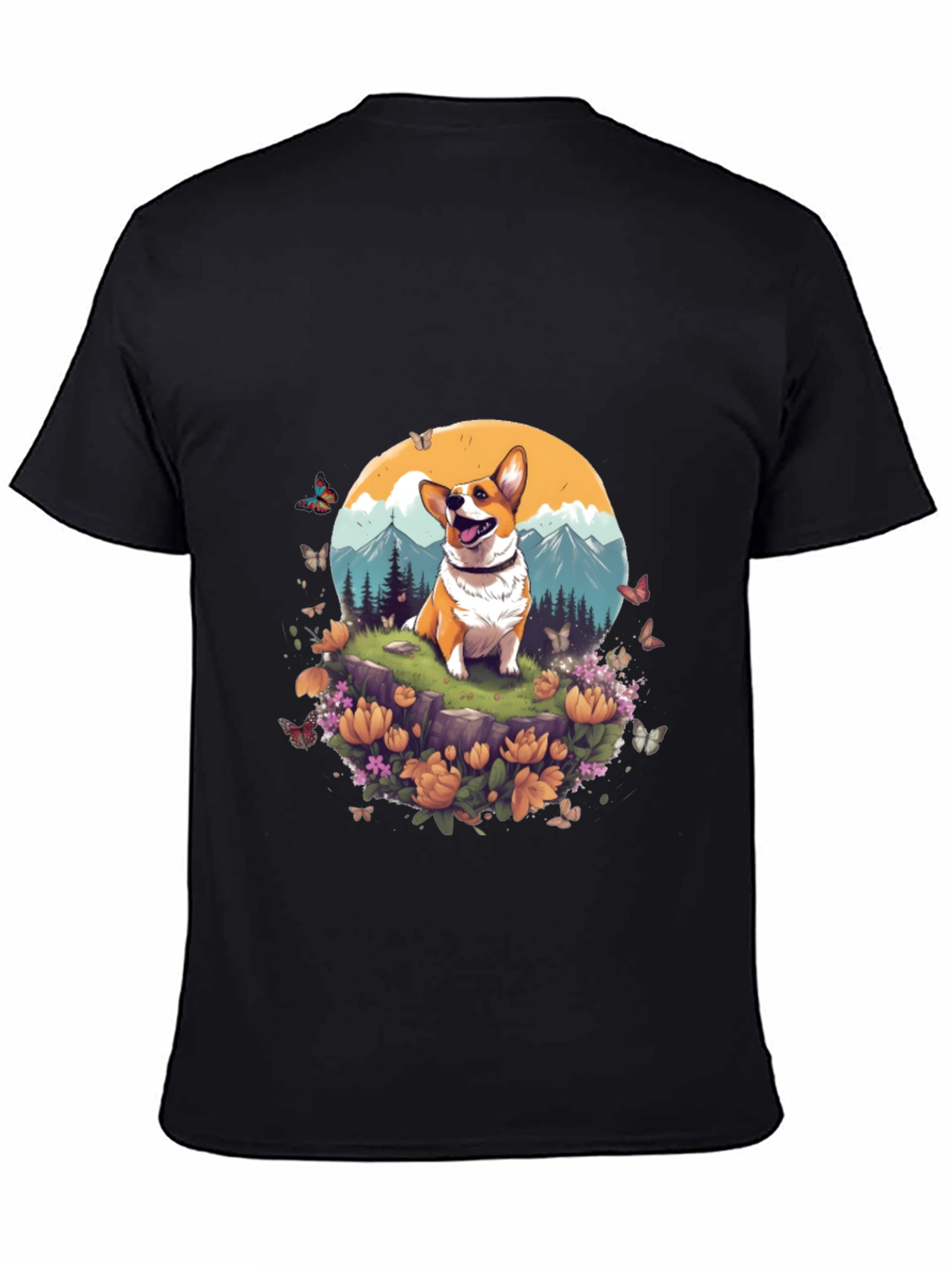 Corgi Mountain Adventure Graphic Tee