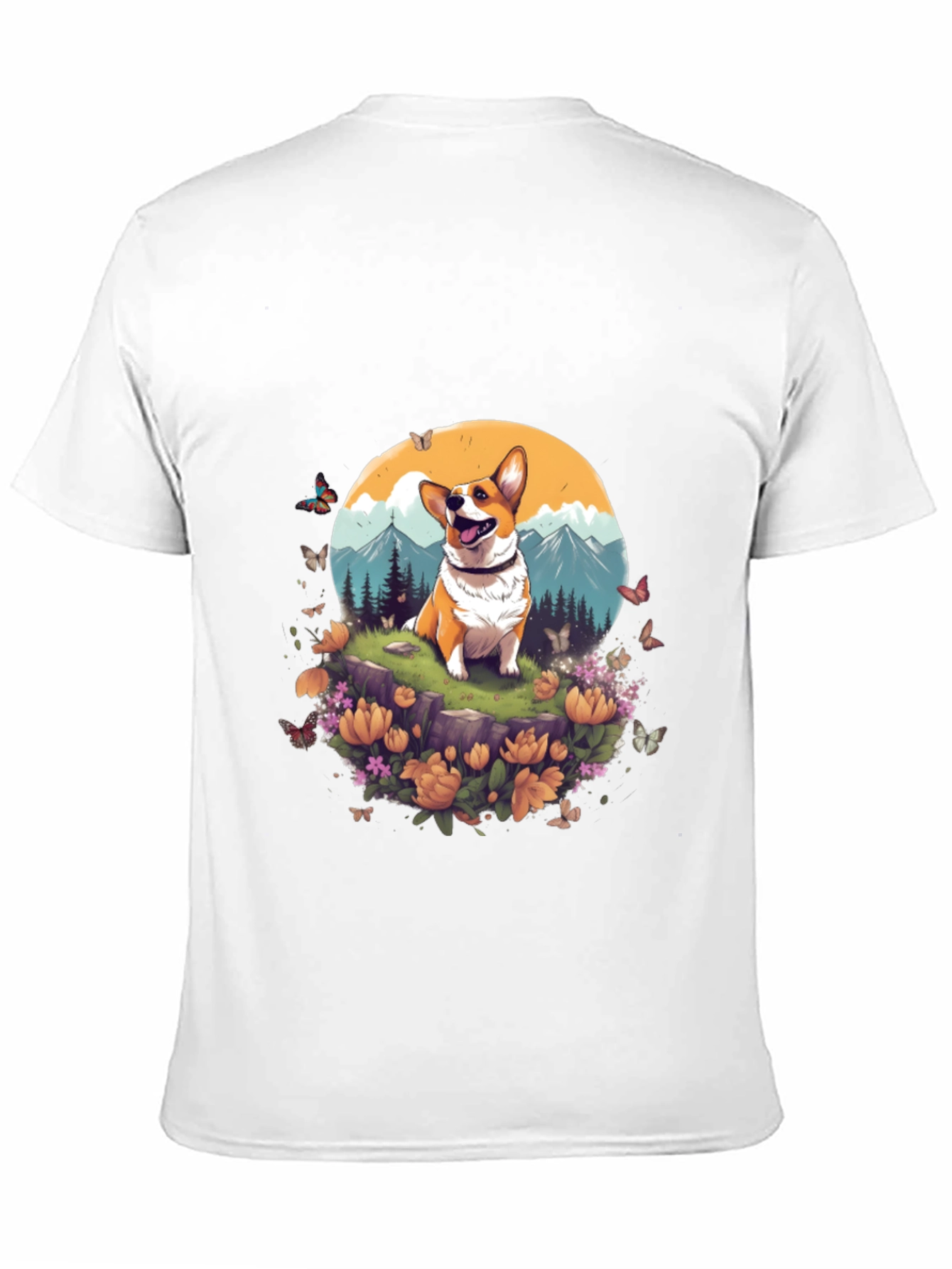 Corgi Mountain Adventure Graphic Tee