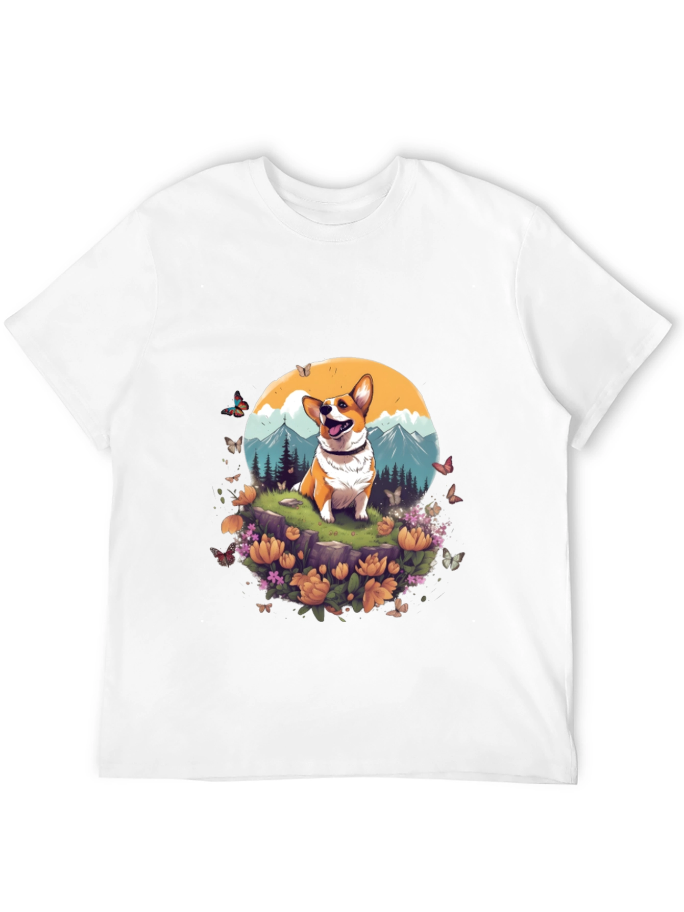 Corgi Mountain Adventure Graphic Tee