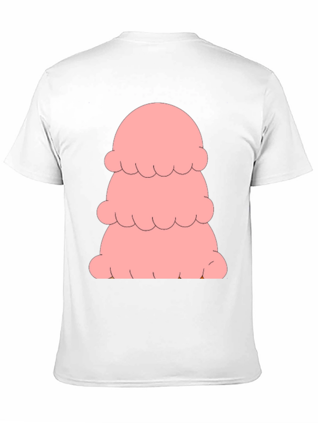 Pink Ice Cream Stack T-Shirt - Black Cotton Tee