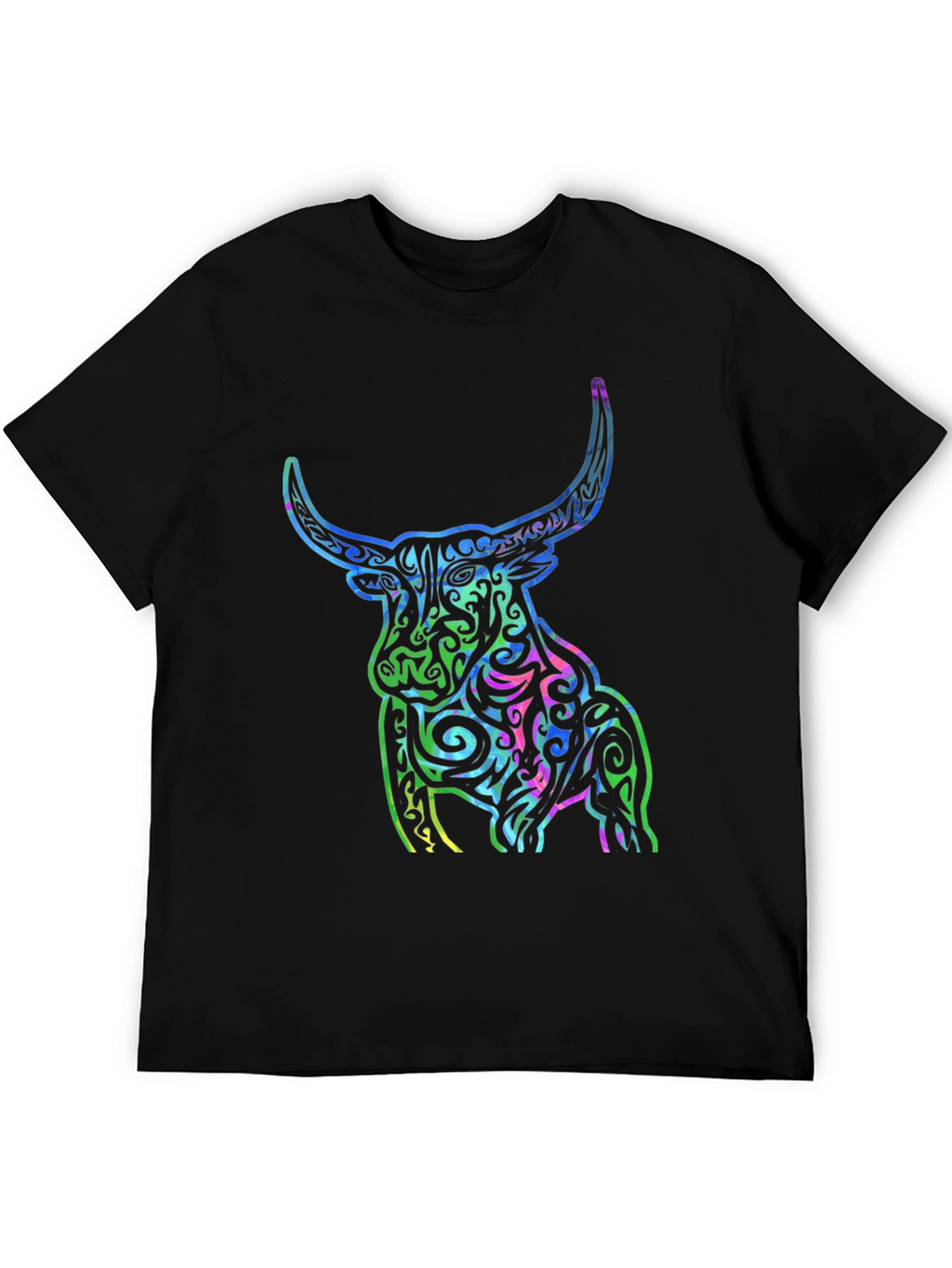 Tribal Bull Graphic T-Shirt - Bold Design