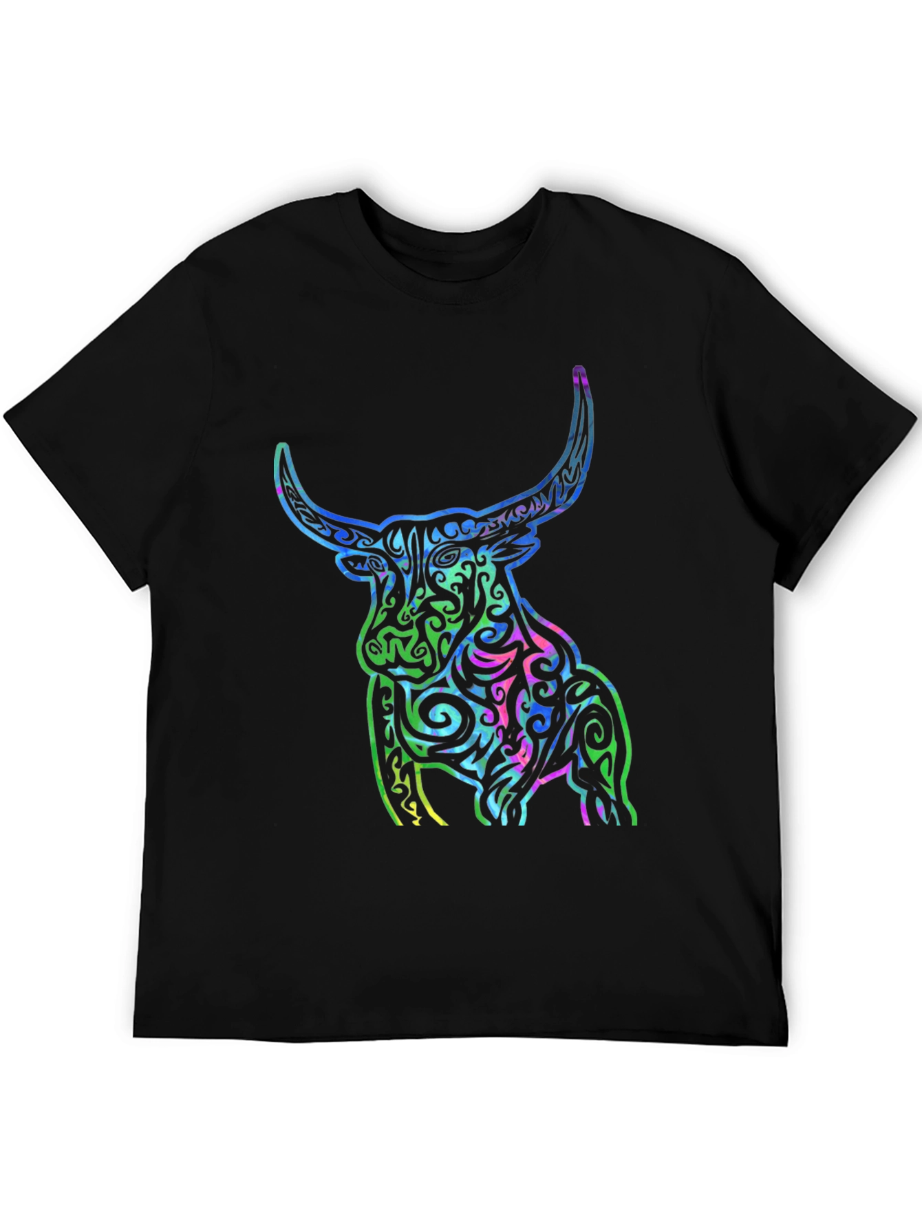 Tribal Bull Graphic T-Shirt - Bold Design