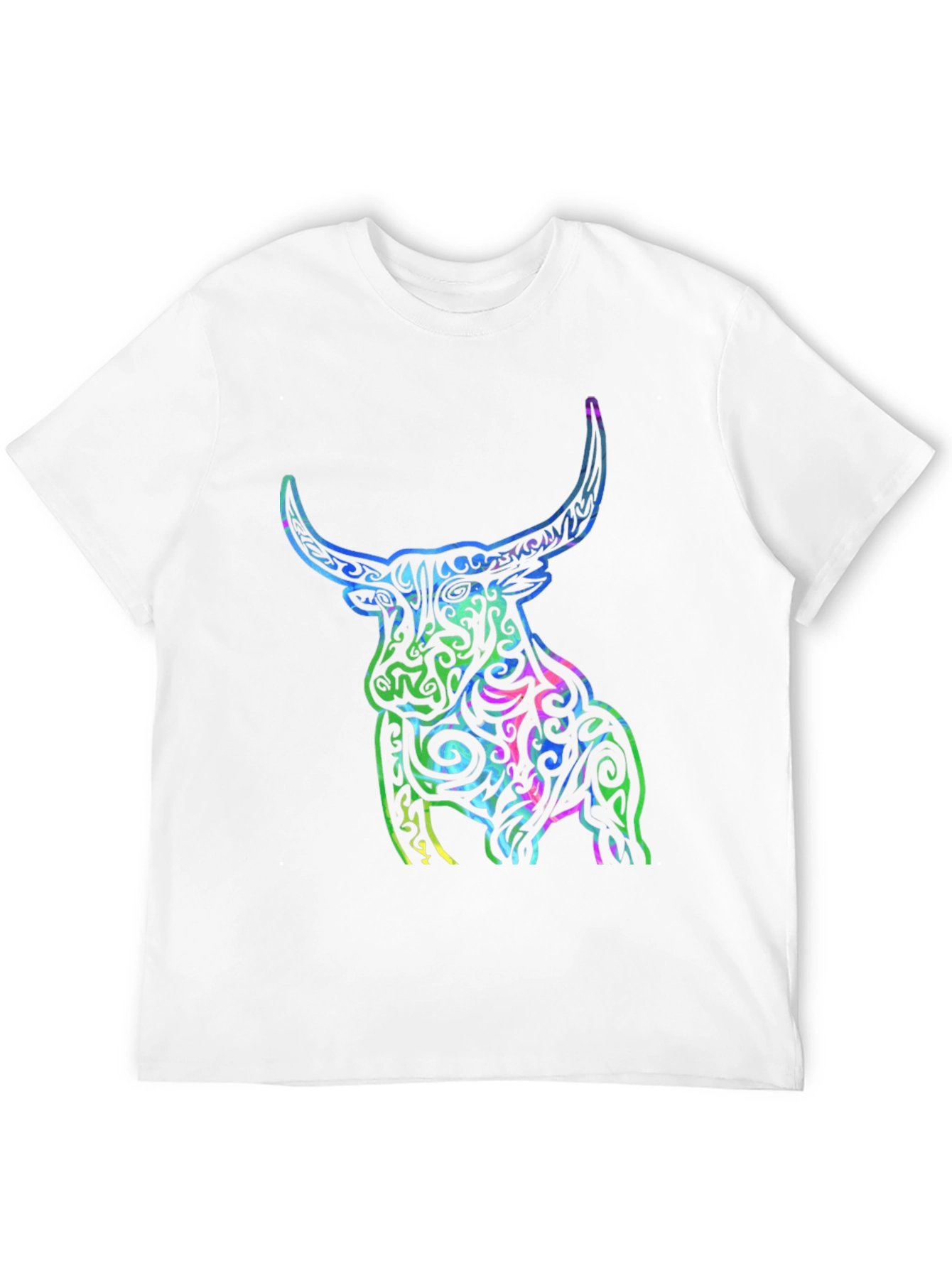 Tribal Bull Graphic T-Shirt - Bold Design