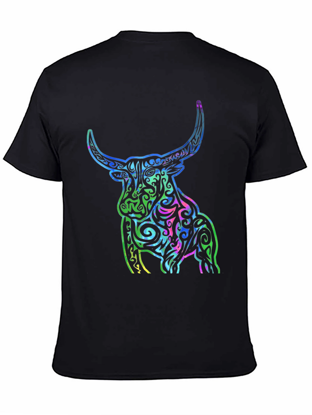 Tribal Bull Graphic T-Shirt - Bold Design