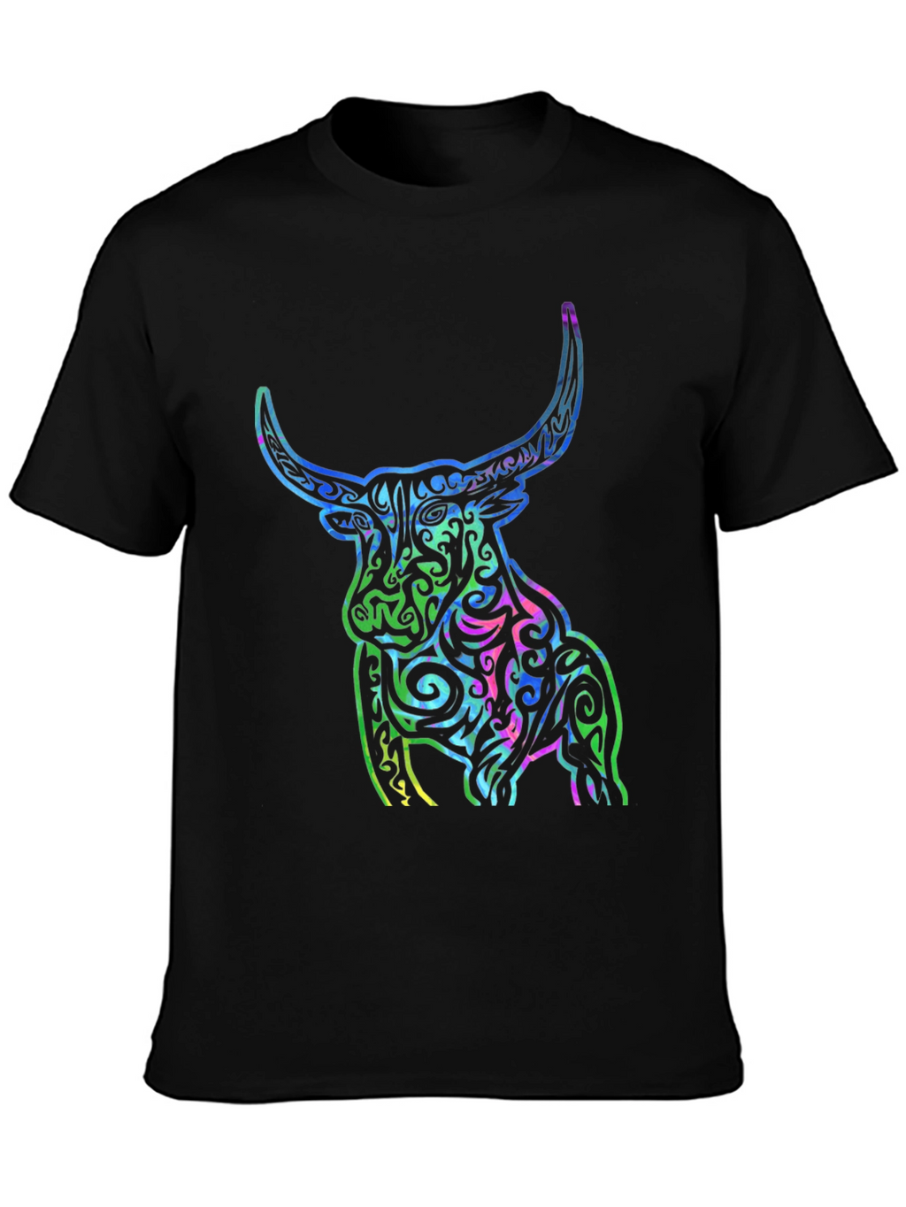 Tribal Bull Graphic T-Shirt - Bold Design