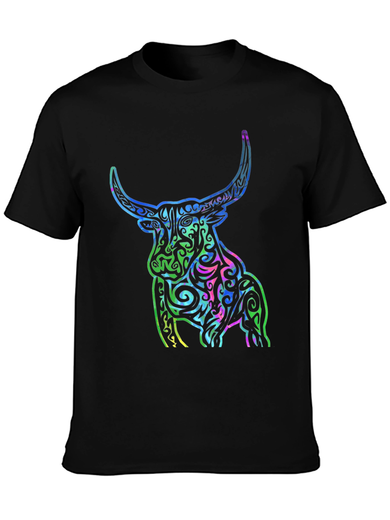 Tribal Bull Graphic T-Shirt - Bold Design