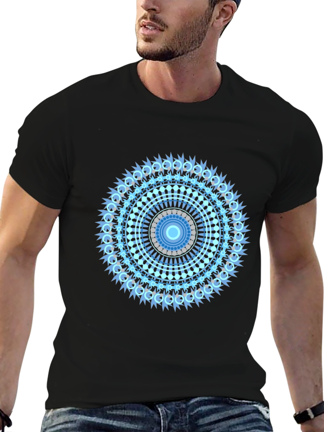 Mandala Graphic Black T-Shirt - Unique Design