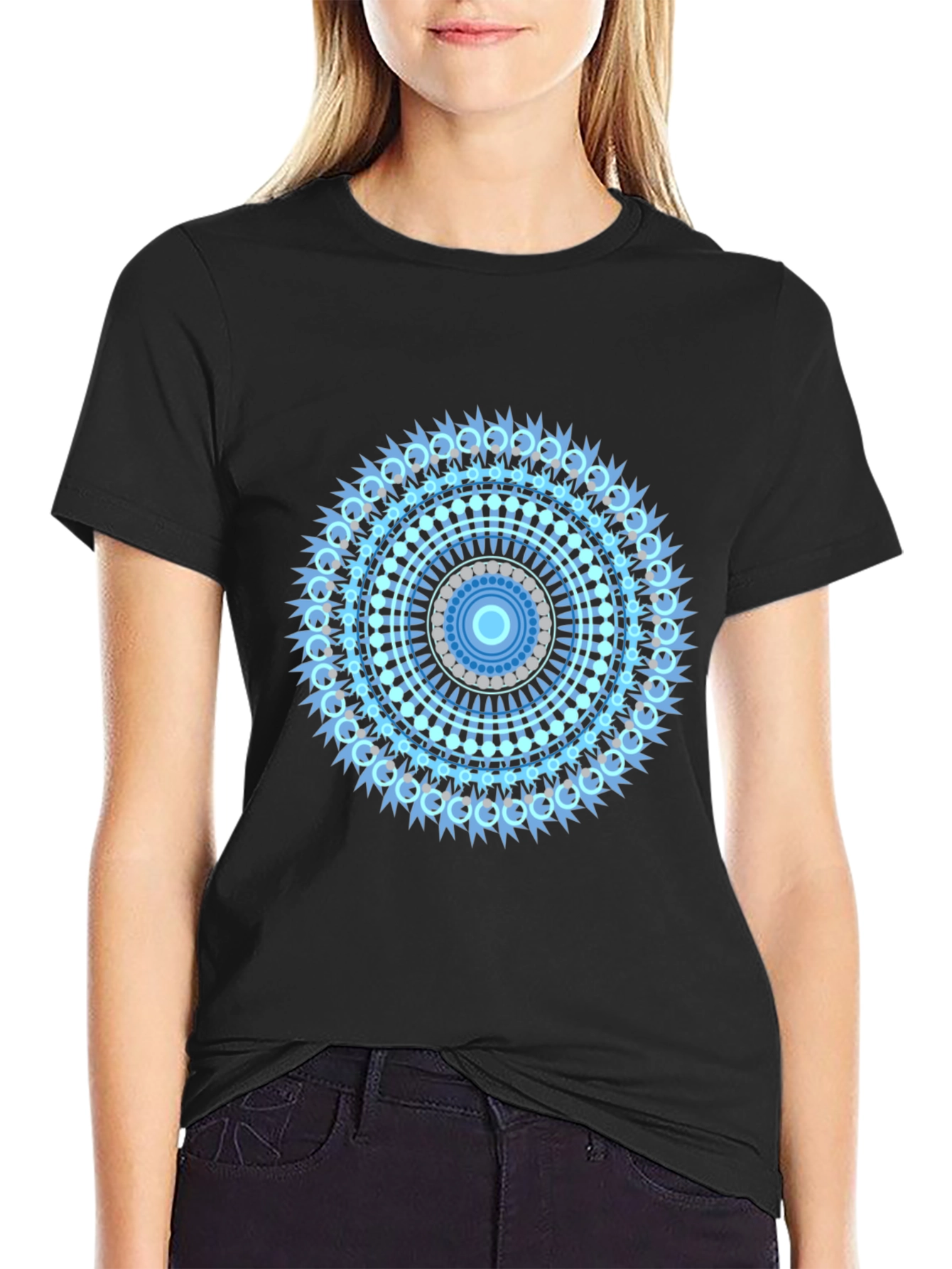 Mandala Graphic Black T-Shirt - Unique Design