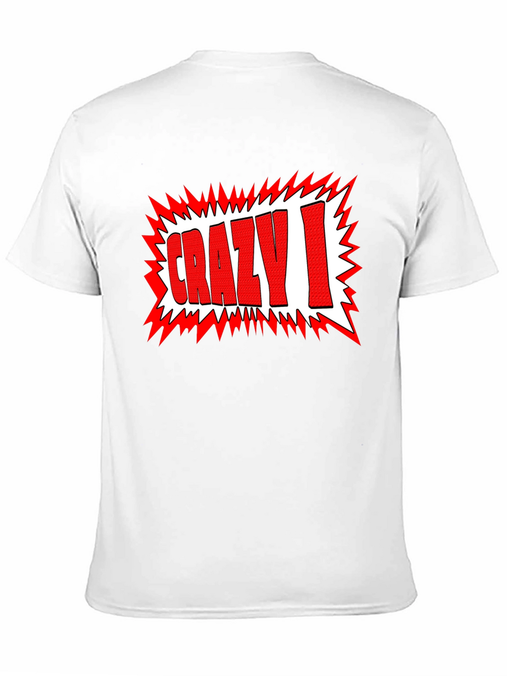 Crazy I Graphic Print Black T-Shirt