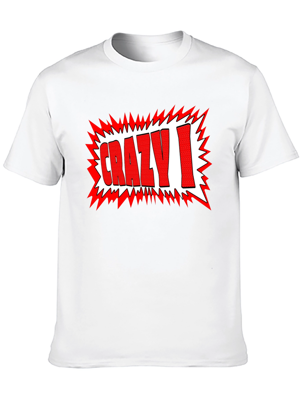 Crazy I Graphic Print Black T-Shirt