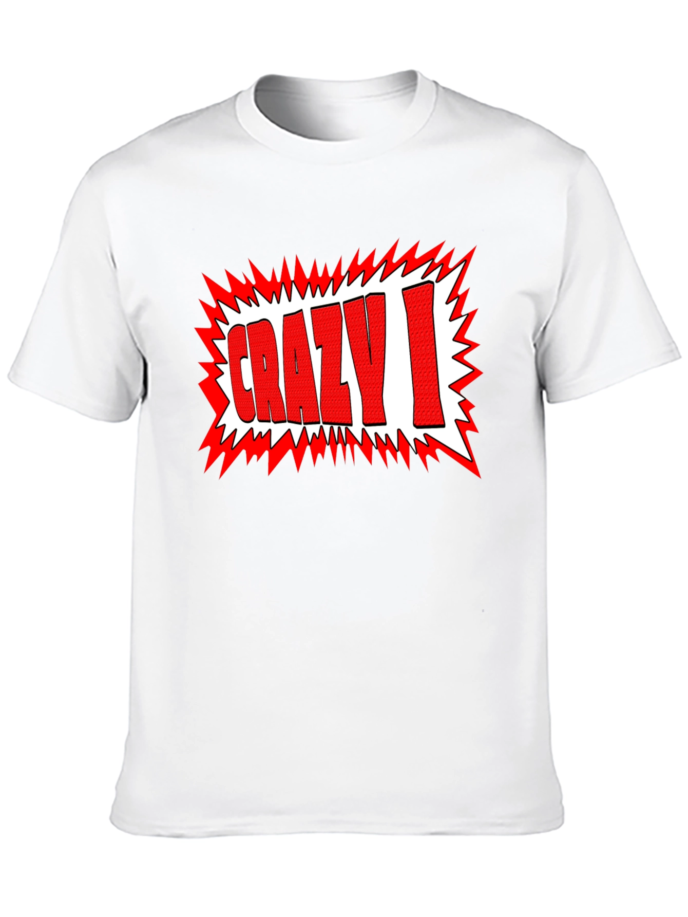 Crazy I Graphic Print Black T-Shirt