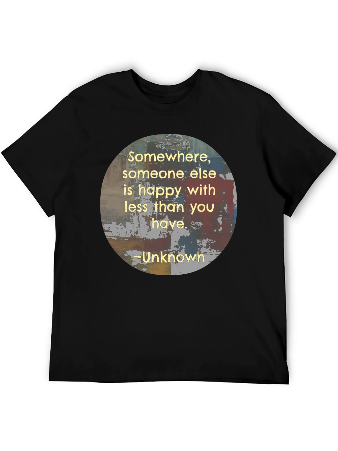 Inspirational Somewhere Quote Black T-Shirt