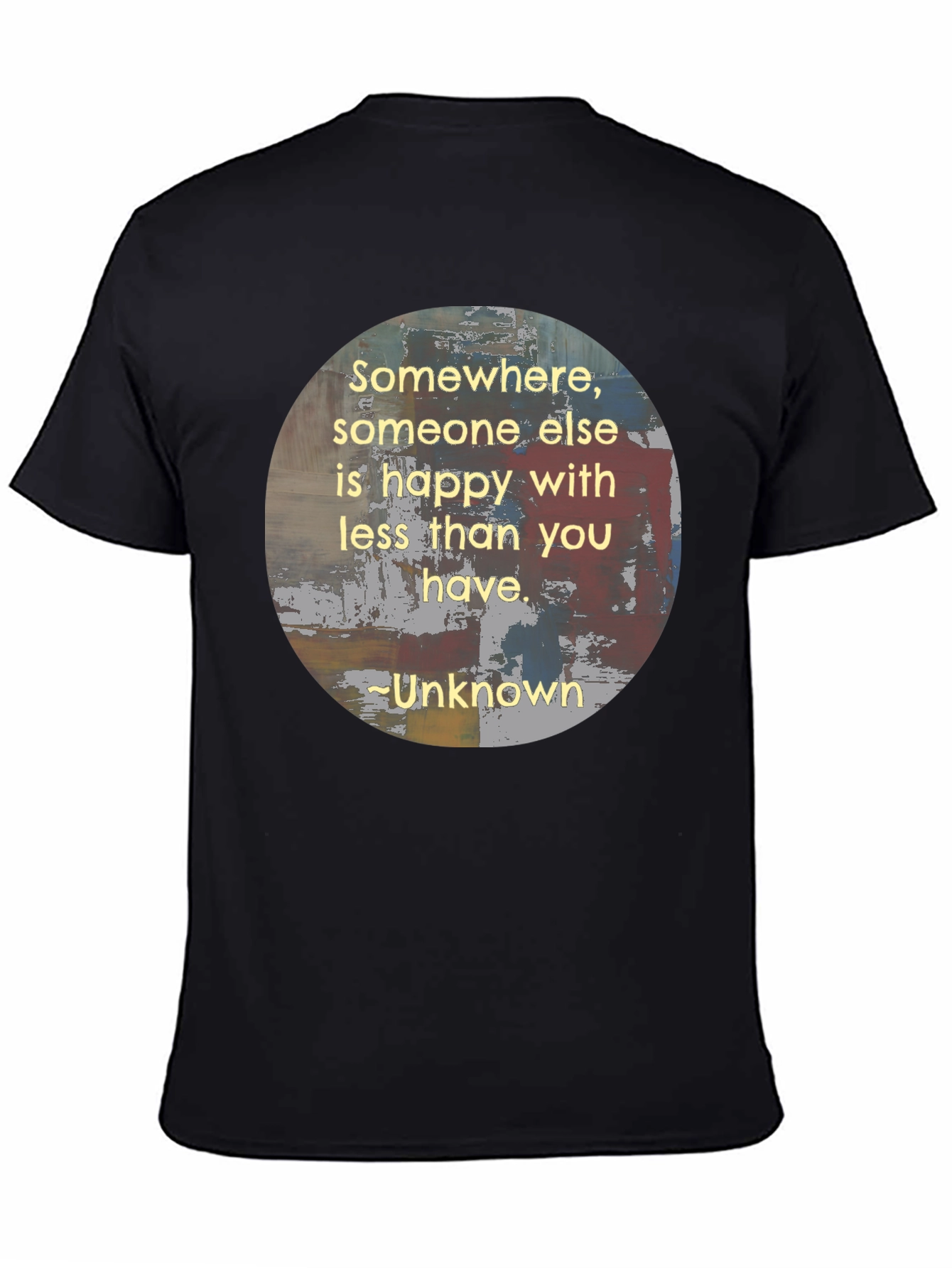Inspirational Somewhere Quote Black T-Shirt
