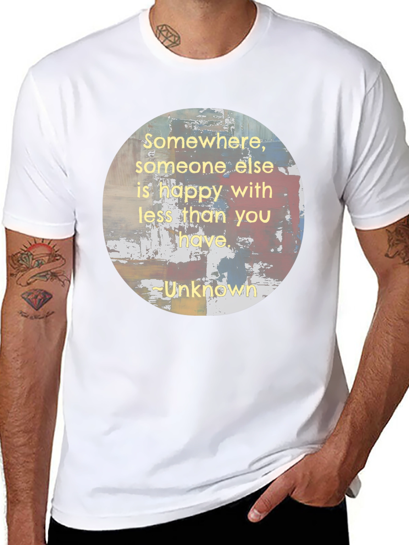 Inspirational Somewhere Quote Black T-Shirt