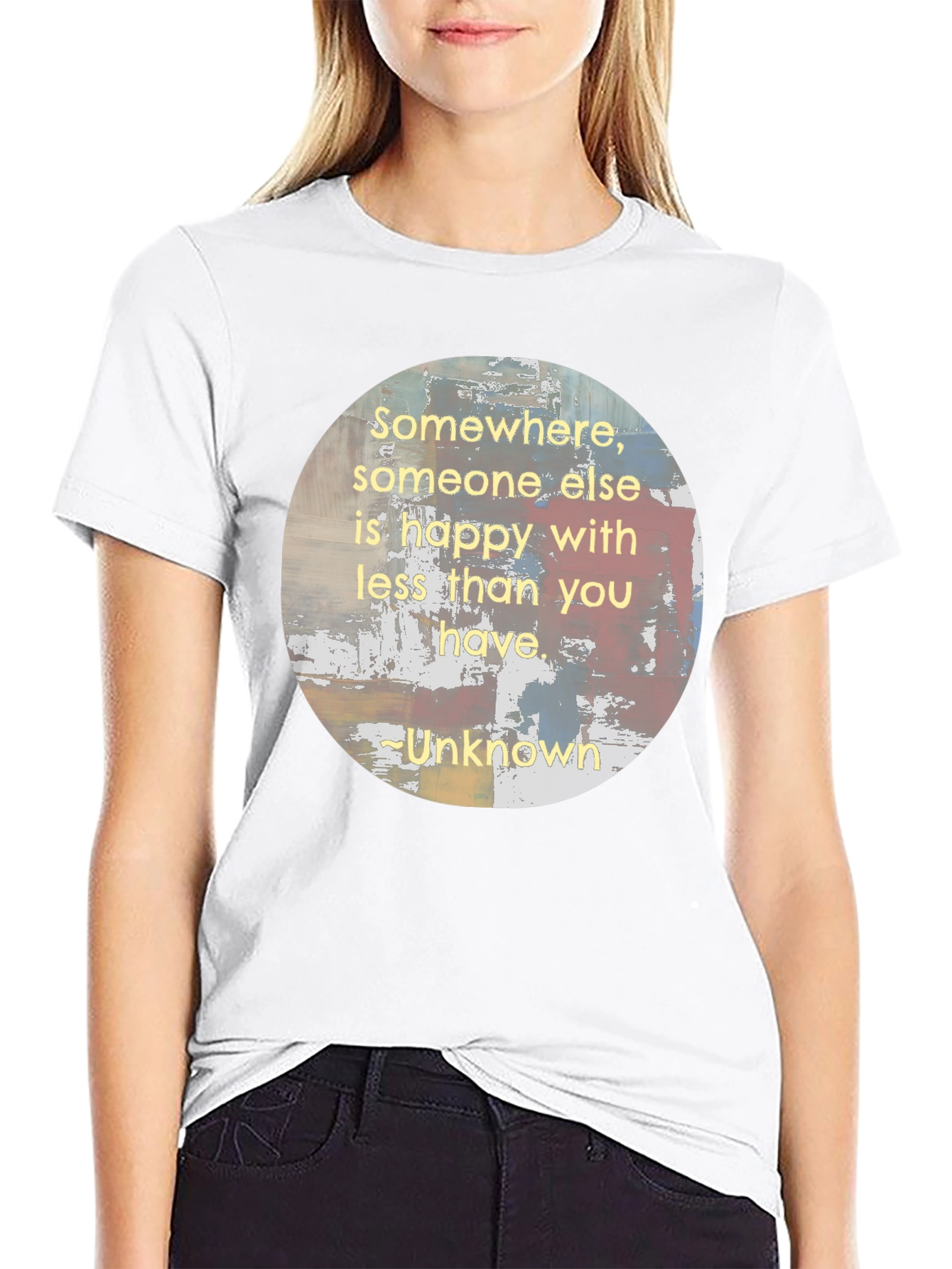 Inspirational Somewhere Quote Black T-Shirt