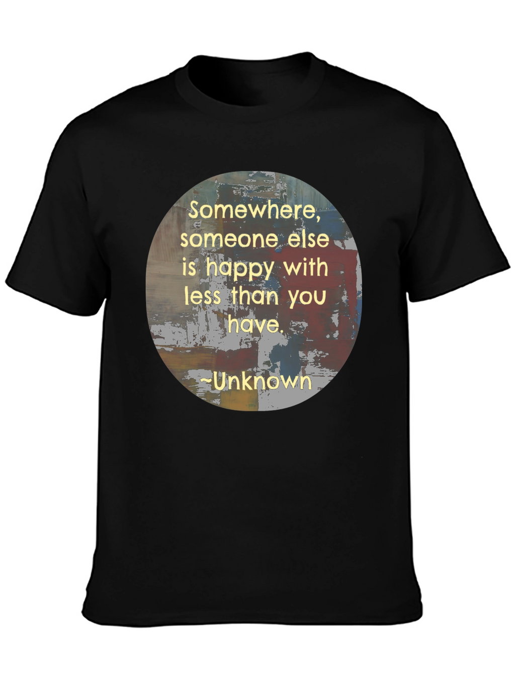 Inspirational Somewhere Quote Black T-Shirt