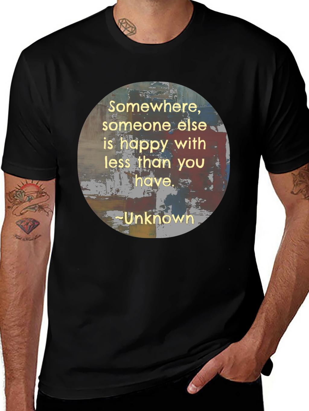 Inspirational Somewhere Quote Black T-Shirt