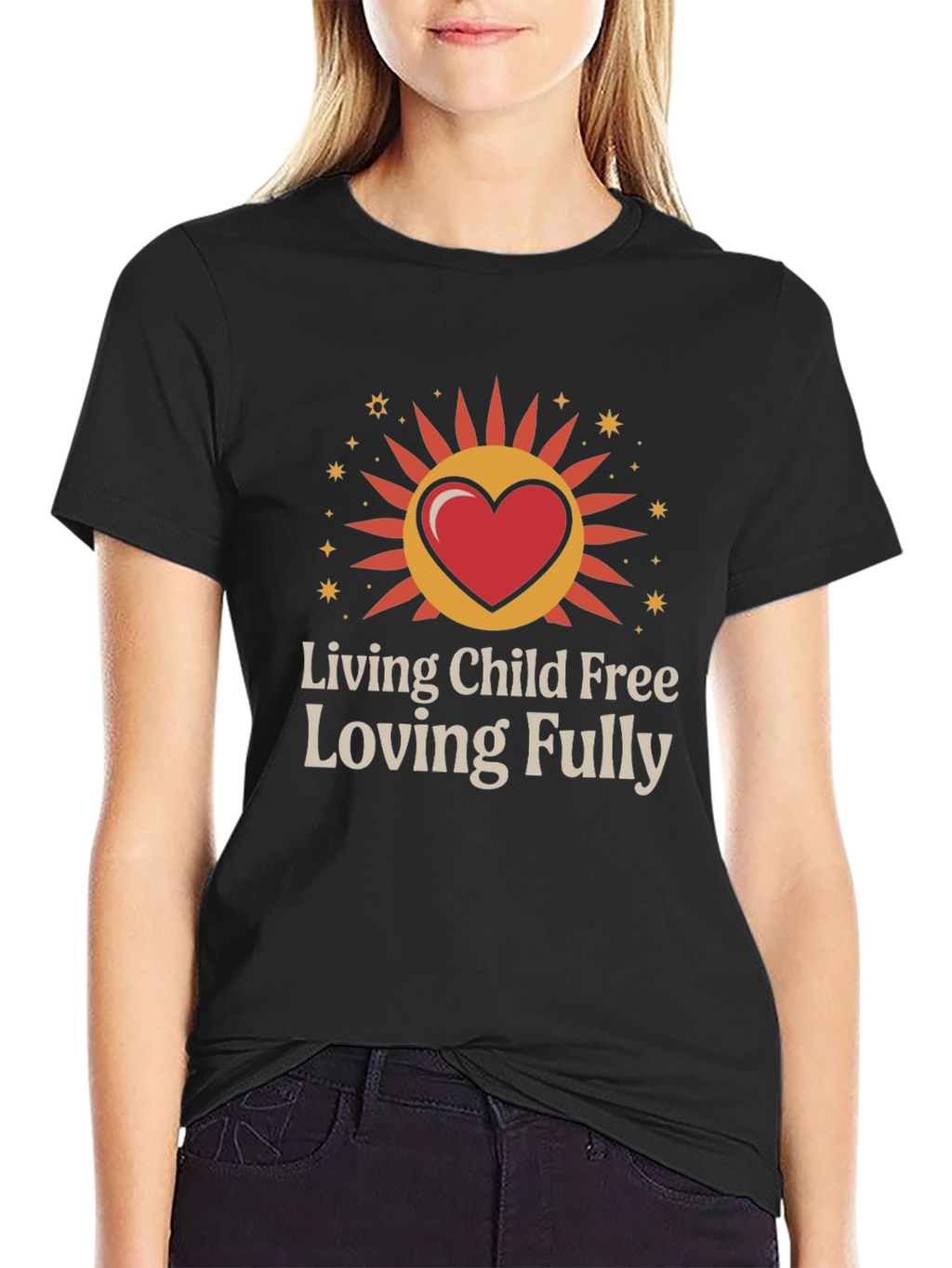 Living Child Free Loving Fully Graphic T-Shirt