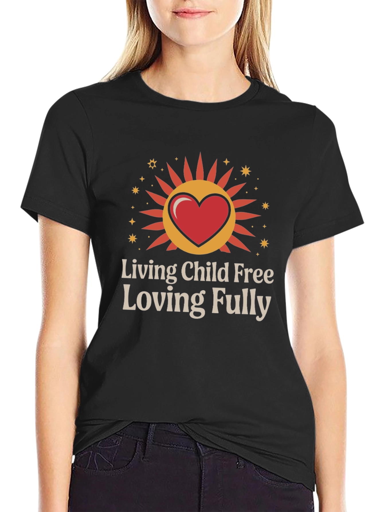 Living Child Free Loving Fully Graphic T-Shirt