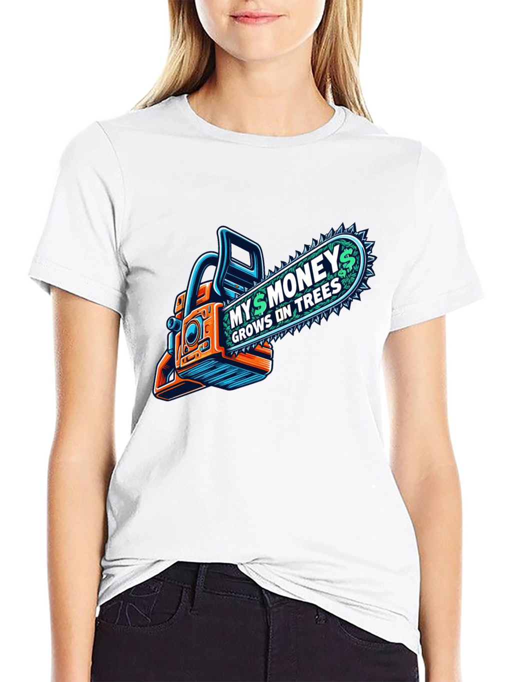 Money Grows on Trees Chainsaw T-Shirt