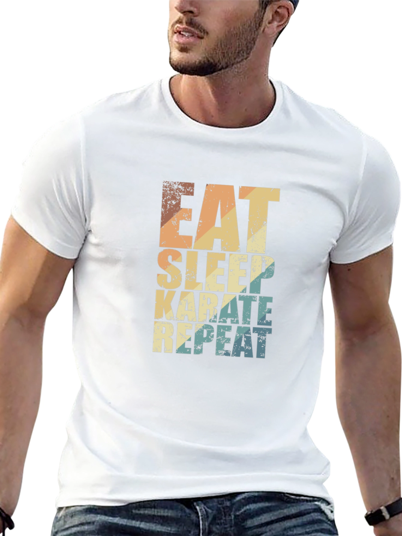 Eat Sleep Karate Repeat Graphic Tee