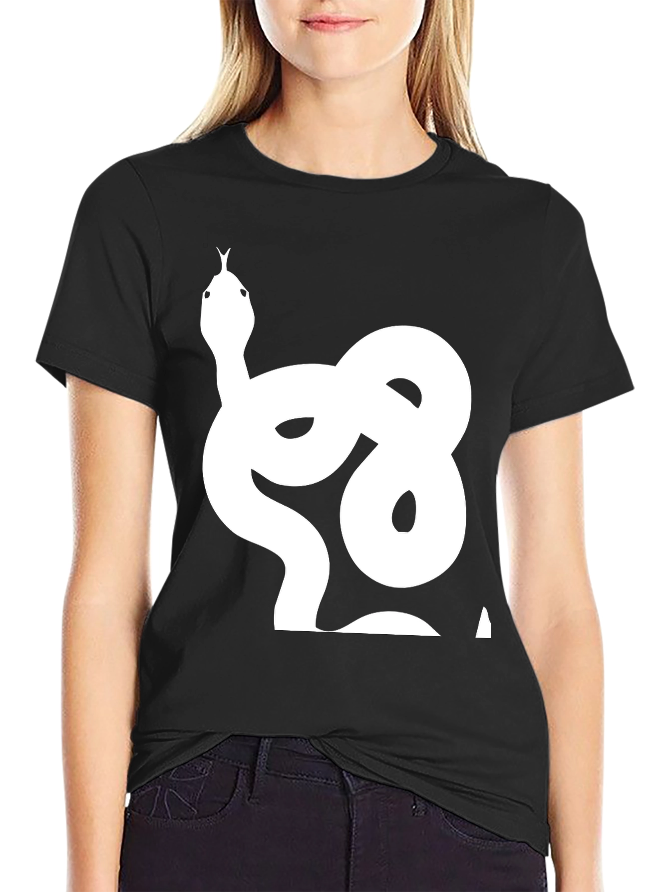 Snake Graphic T-Shirt - Cool Black Tee