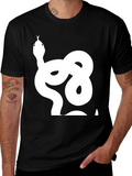 Snake Graphic T-Shirt - Cool Black Tee