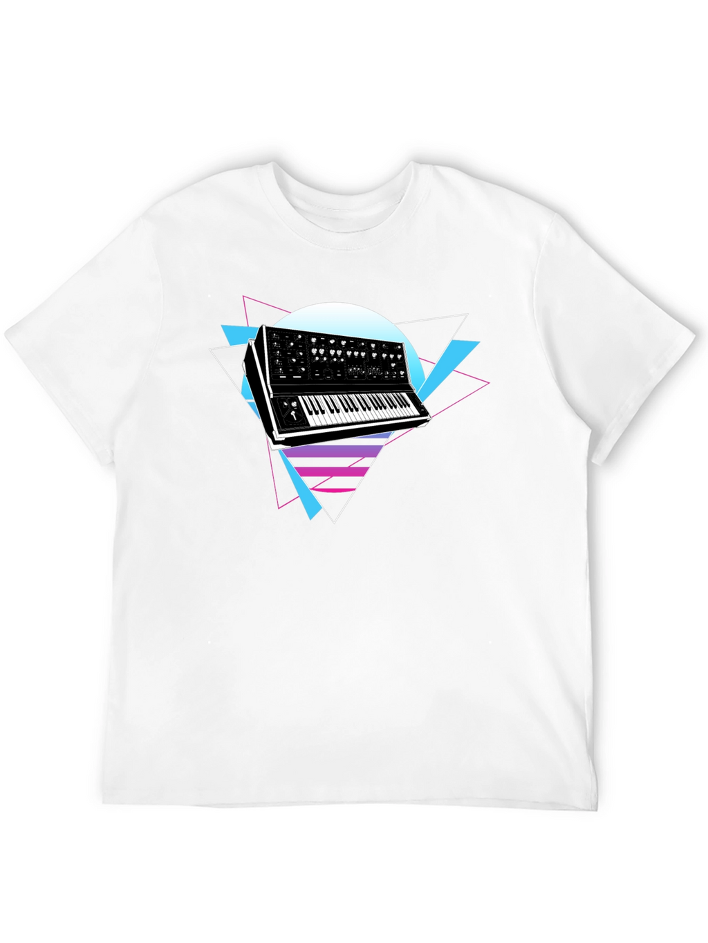 Retro Synthwave Keyboard Graphic T-Shirt