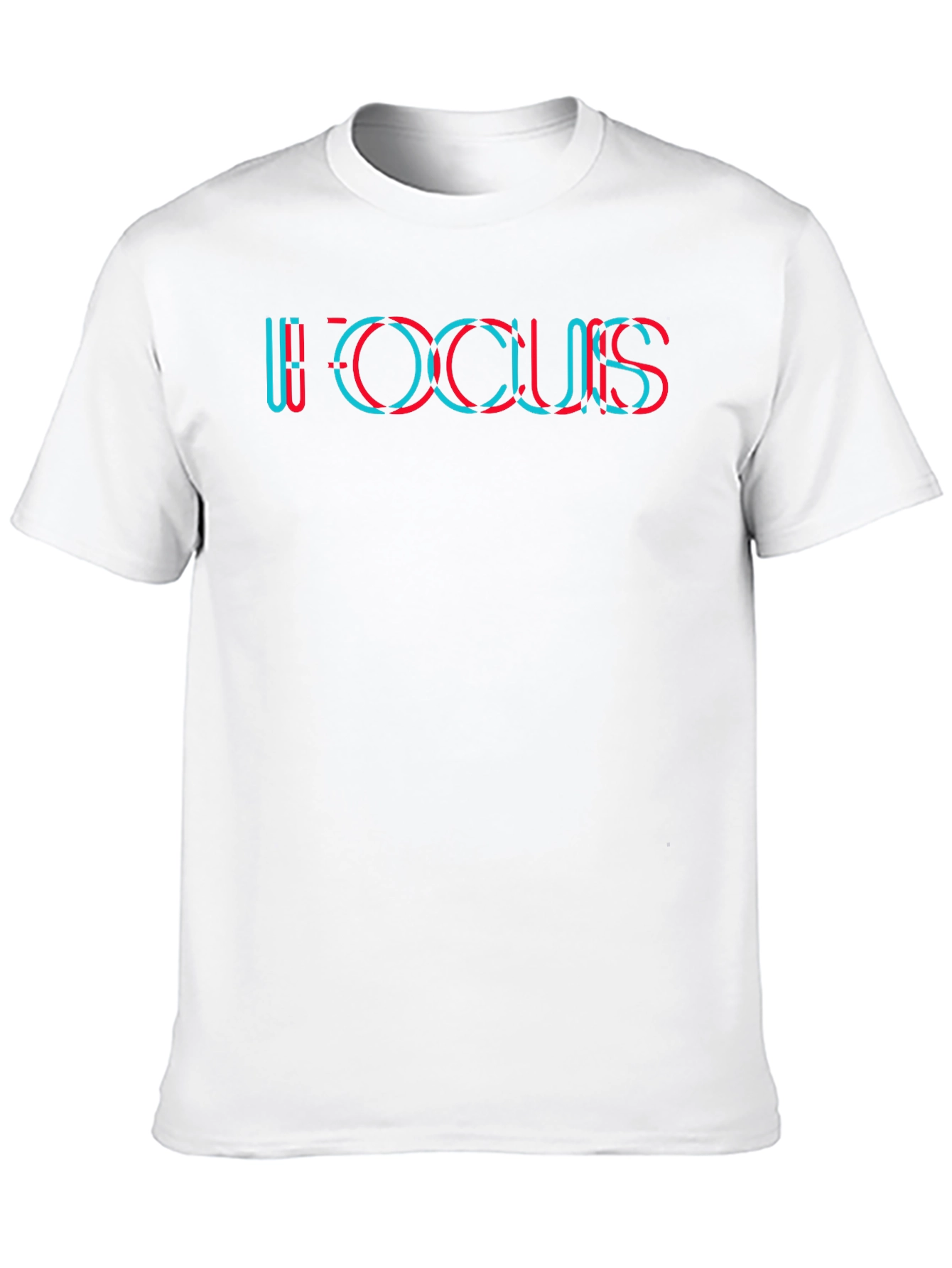 Trendy Focus Graphic Tee - Soft Black Cotton