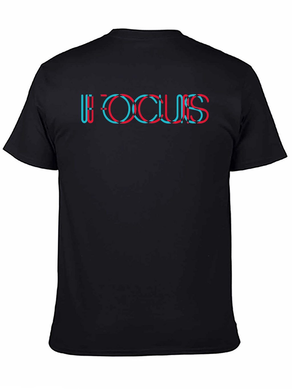 Trendy Focus Graphic Tee - Soft Black Cotton