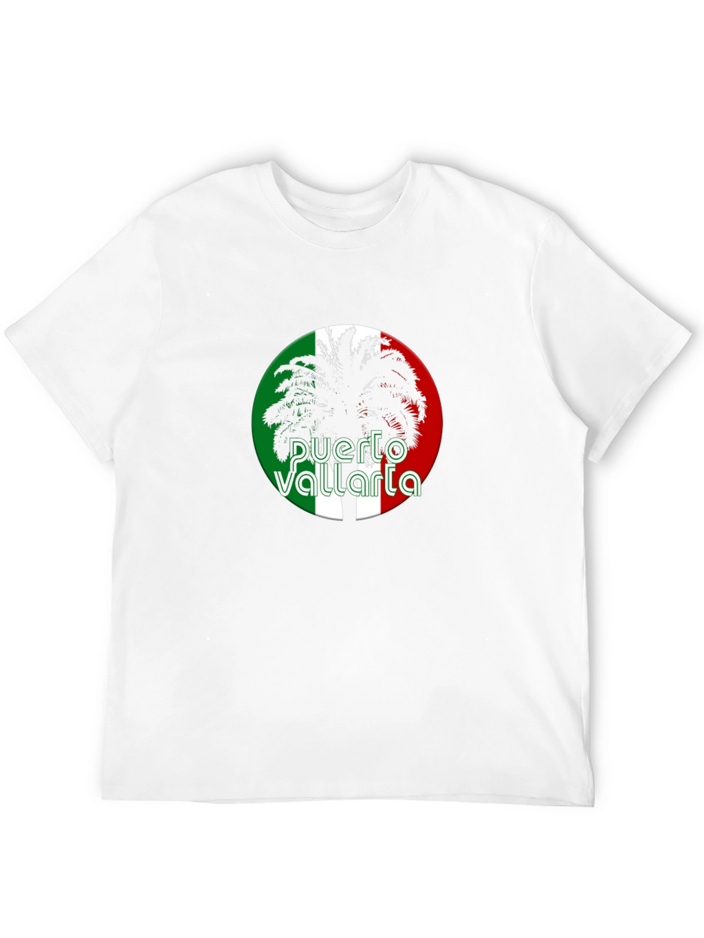 Puerto Vallarta Palm Tree Black T-Shirt
