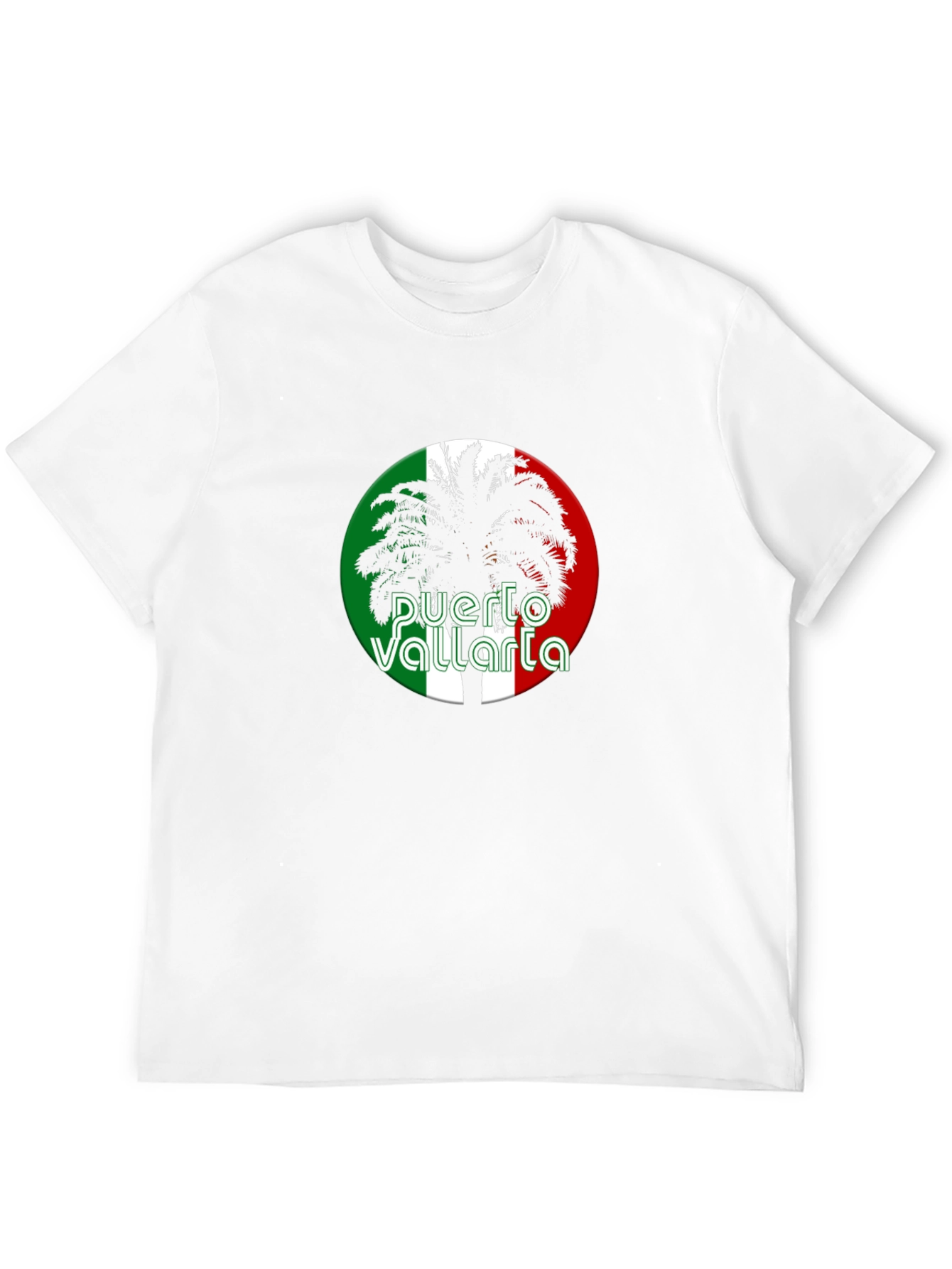 Puerto Vallarta Palm Tree Black T-Shirt