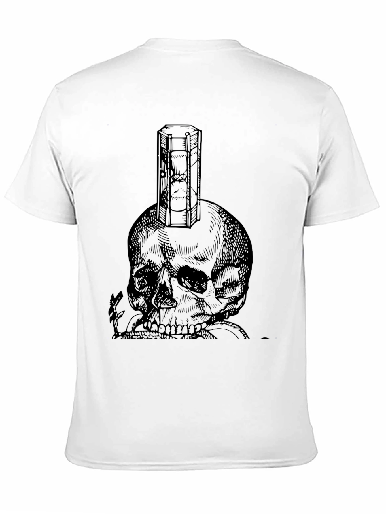 Skull & Hourglass Graphic Tee - Unisex Black T-Shirt
