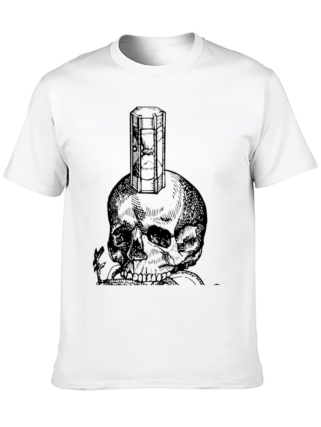Skull & Hourglass Graphic Tee - Unisex Black T-Shirt