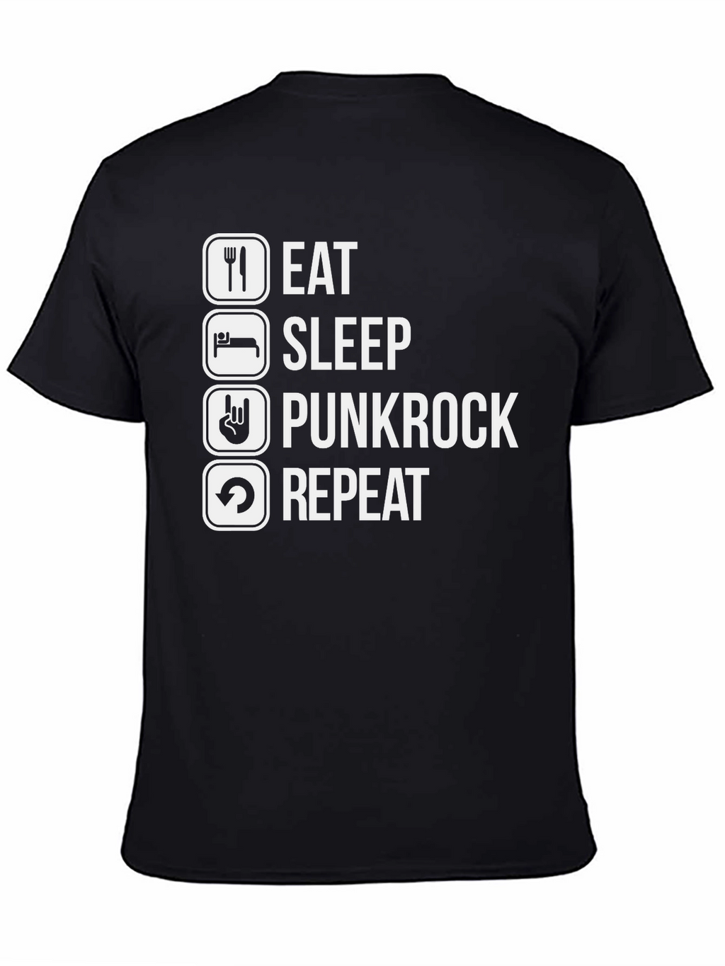 Eat Sleep Punkrock Repeat Graphic T-Shirt